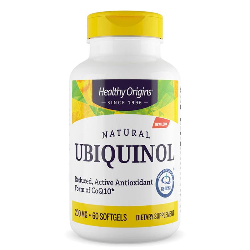 Убихинол (kaneka qh), ubiquinol, healthy origins, 200 мг, 60 кап ...