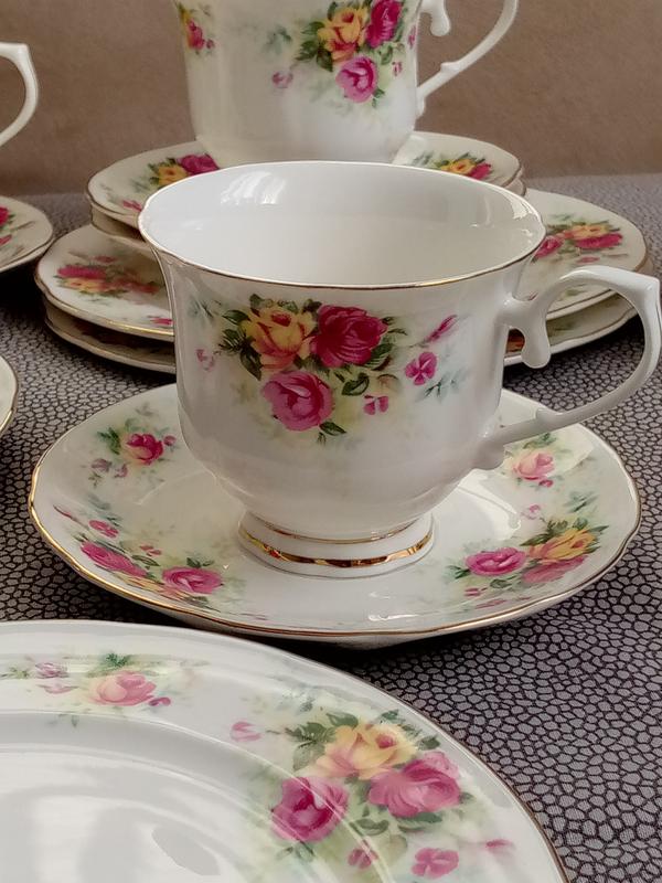 Чайный набор английский костяной фарфор royal wassex — цена 1350