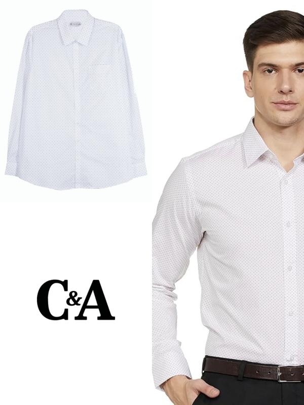 Стильная красивая мужская рубашка c&a regular fit этикетка — цена 1689 ...