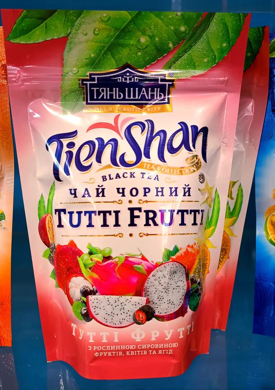 Чай тянь шань тутти-фрутти черный с ананасом, яблоками и ягодами 80 ...