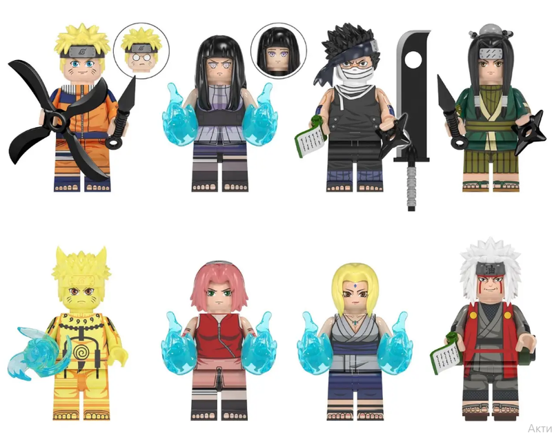 Набор лего фигурок наруто 8 шт. naruto — цена 580 грн в каталоге