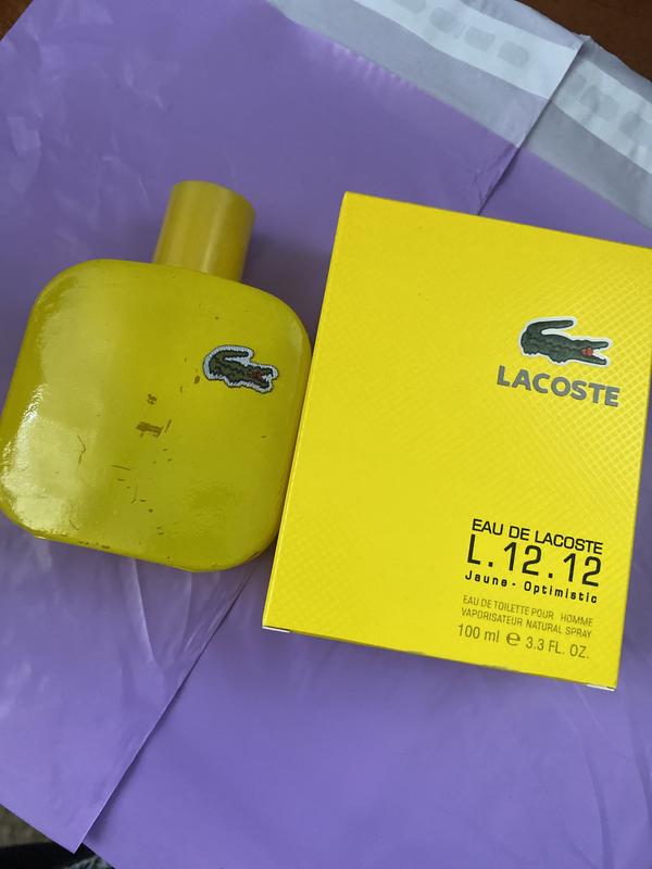 100 ml lacoste l.12.12 jaune optimistic 360 162451530 Calcoes Lacoste Sport preto branco