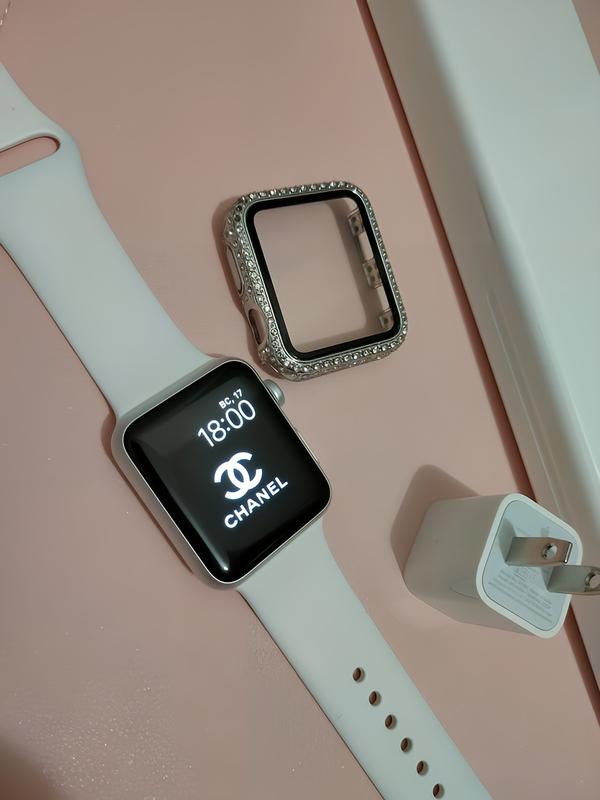 apple watch sport 42mm silver aluminum case with white sport band mj3n2ll a 2600