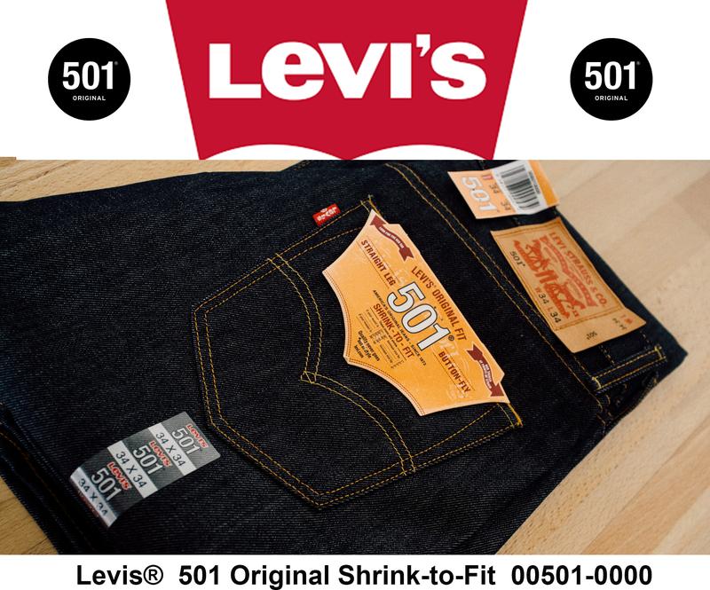 Джинсы levis 501 stf - 005010000- original из сша, w34 l38 новые