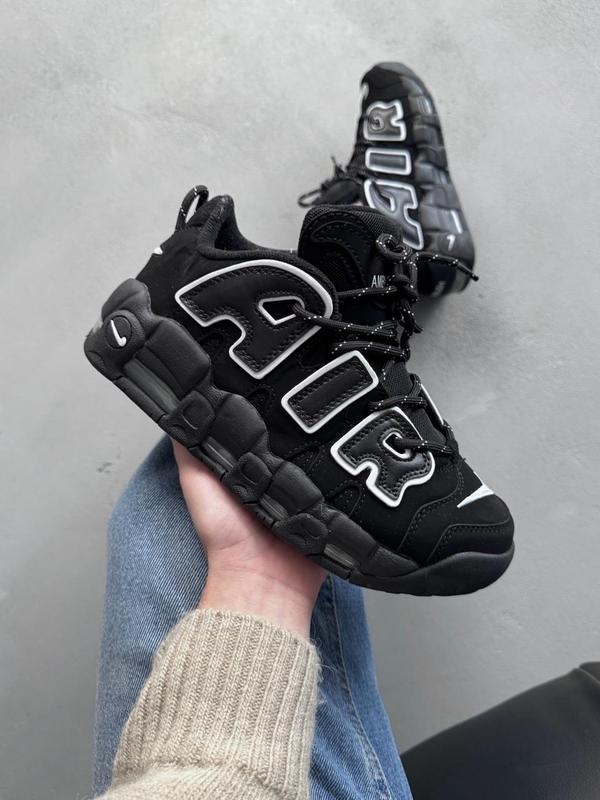 Кроссовки nike air more uptempo 96 black/white — цена 2950 грн в