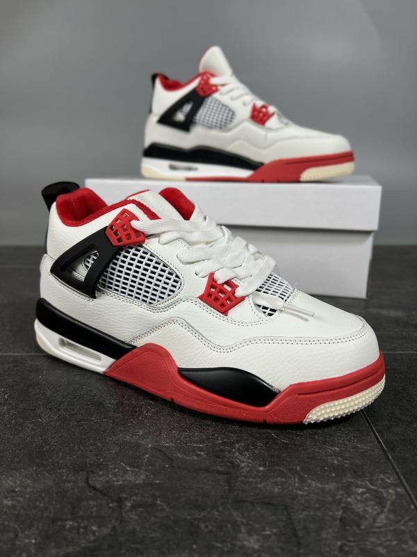 Jordan Air Jordan 4 ホワイト/ブラック/レッド Кроссовки nike air jordan retro 4 fur white/red/black ❄️ — цена