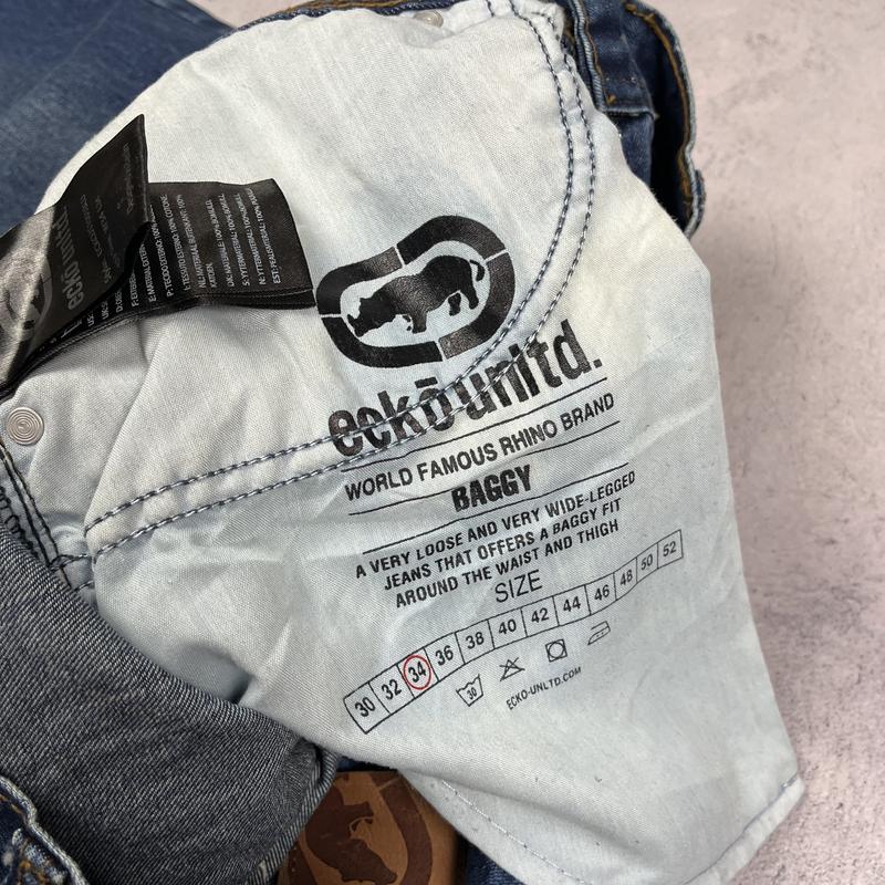 Ecko unltd. big logo baggy fit jeans rap реп оверсайз скейт