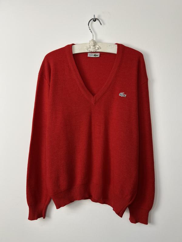 Inscricao da Lacoste em 3D no peito Lacoste chemise vintage sweater 900