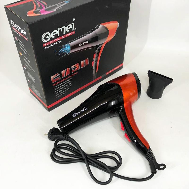 Фен gemei gm-1766 2.6квт ас, фен для головы, женский фен для волос, фен ...
