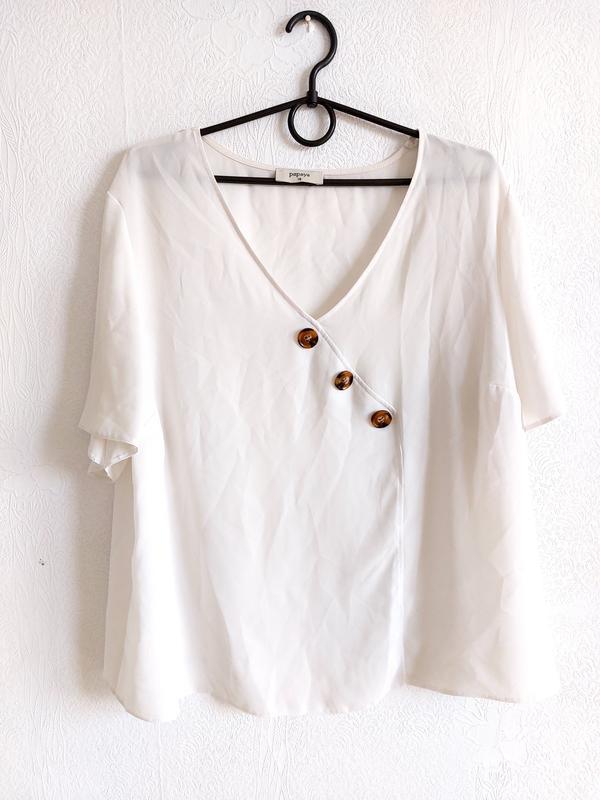 Шифоновая блуза футболка с пуговками — цена 180 грн в каталоге Блузы ...