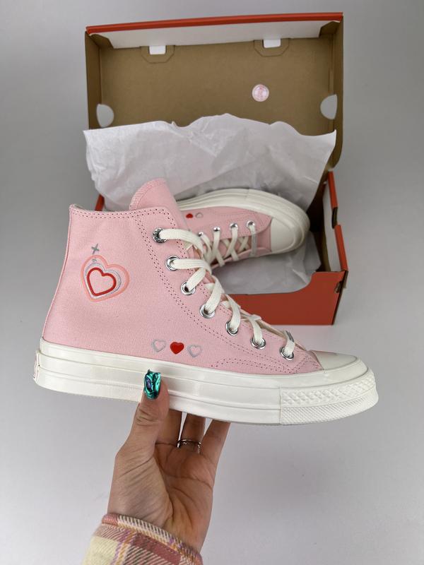 Converse Chuck 70 Y2k Converse With Heart Pink Pink Love Heart