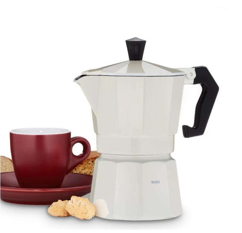 Гейзерная кофеварка kela italia 10550 150 мл 3 чашки бежевая — цена ...