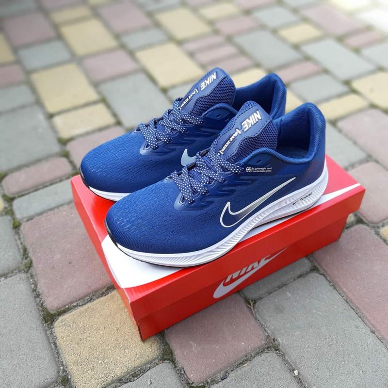 Мужские кросовки nike в синем цвете, стильные спортивные кросовки на ...