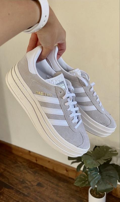 Нереальные женские кроссовки на платформе adidas gazelle platform grey ...