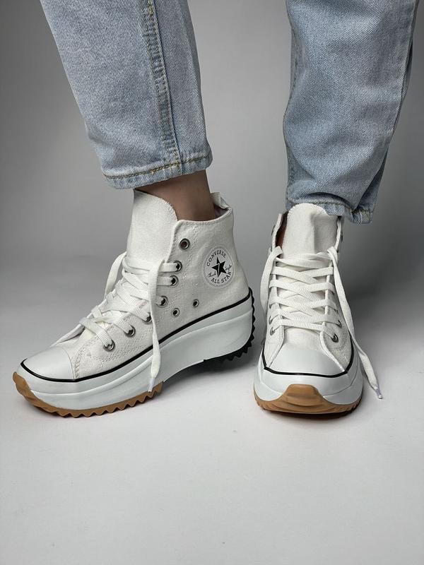Кеди converse run star hike high top white — цена 1760 грн в каталоге ...
