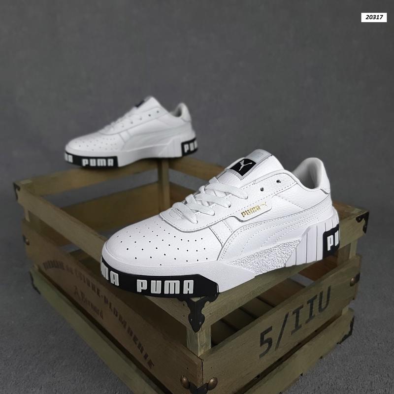 Кроссовки женские puma cali белые / черные (пума кали, кеды) — цена ...