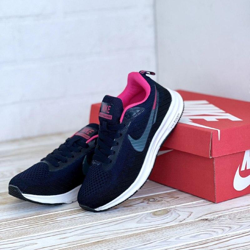 Кроссовки nike zoom синие с черным и розовым, женские кроссовки летние ...
