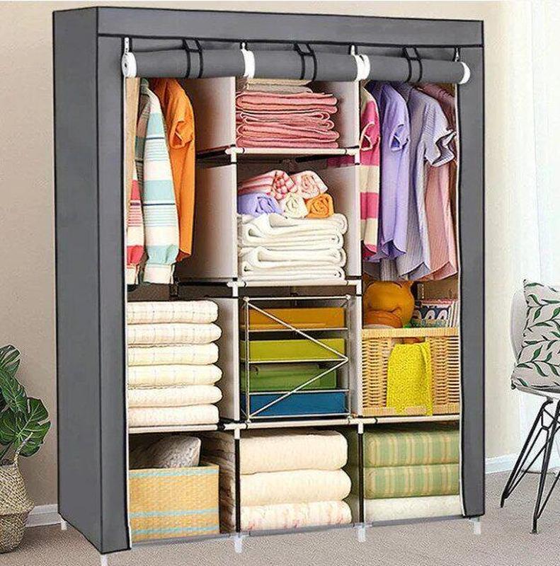 Складной каркасный тканевый шкаф storage wardrobe 88130, шкаф на три ...