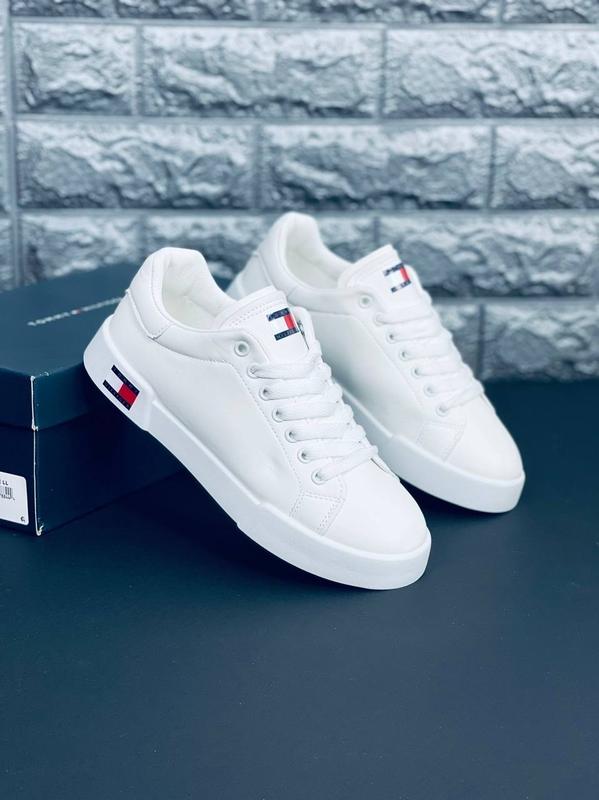 Кроссовки женские tommy hilfiger, белые весенние кроссы томми хилфигер ...