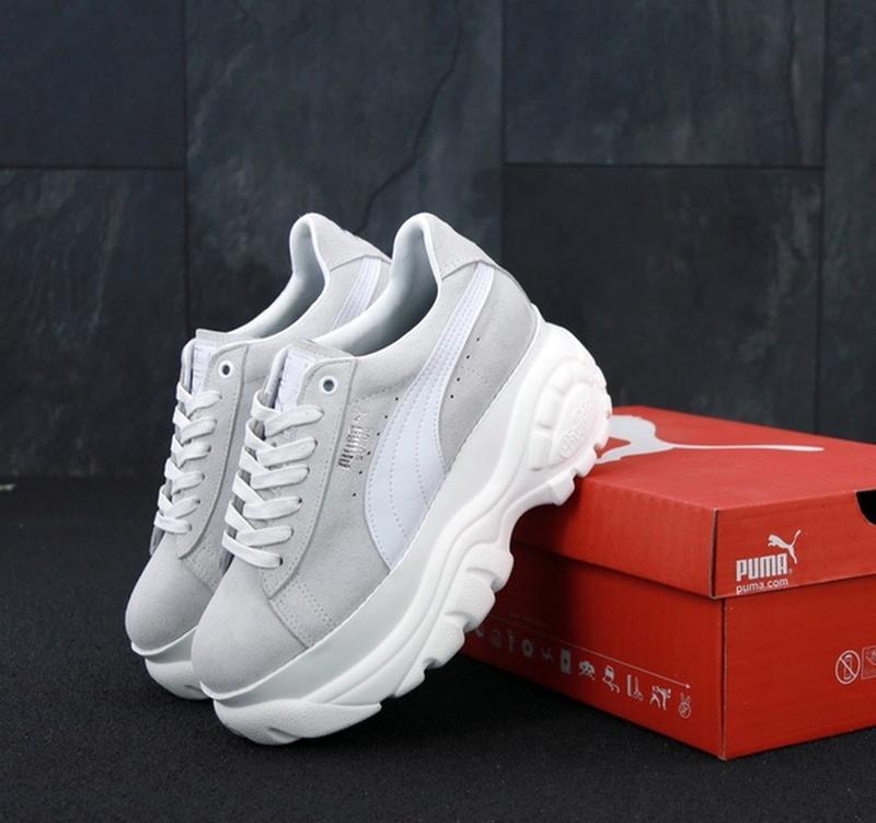 Жіночі кросівки пума puma buffalo grey white. кроссовки женские пума на ...