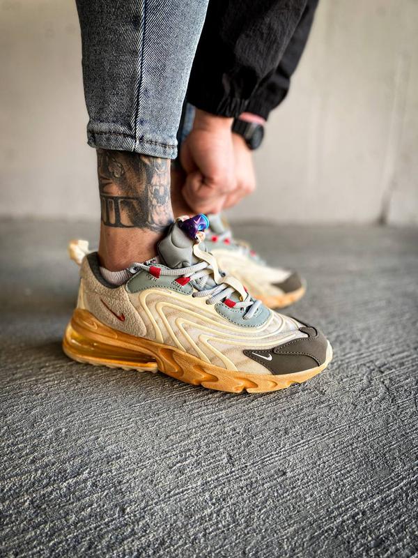 Кроссовки мужские nike tralis scott x air max 270 react eng 'cactus ...