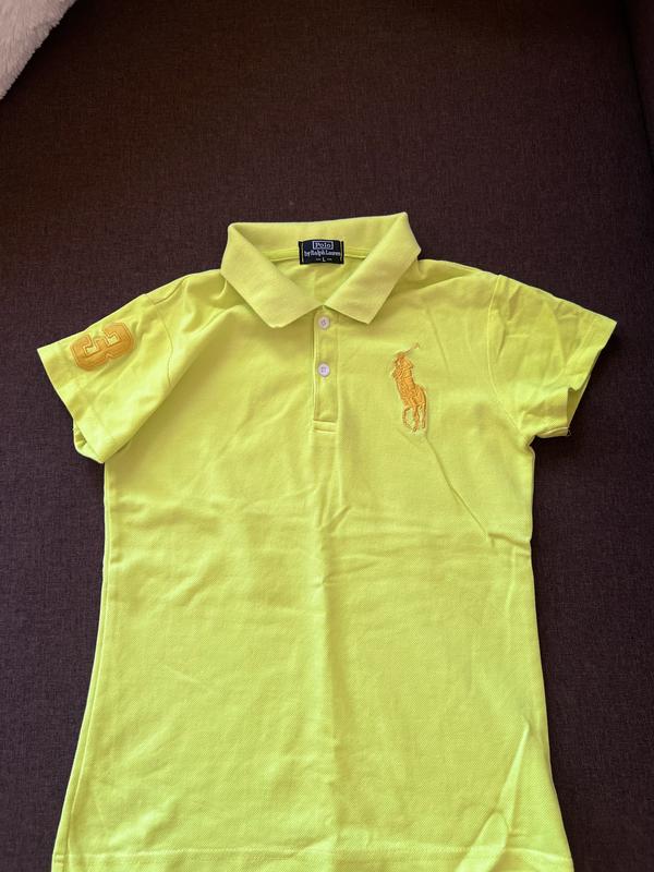 Футболка поло polo ralph lauren желтая большая лого — цена 280 грн в ...