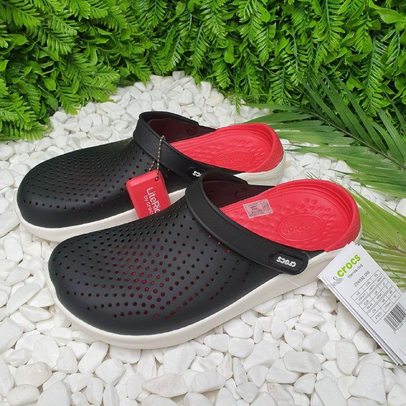 Крокси чоловічі лайт райд crocs literide clog black / red крокс унісекс ...