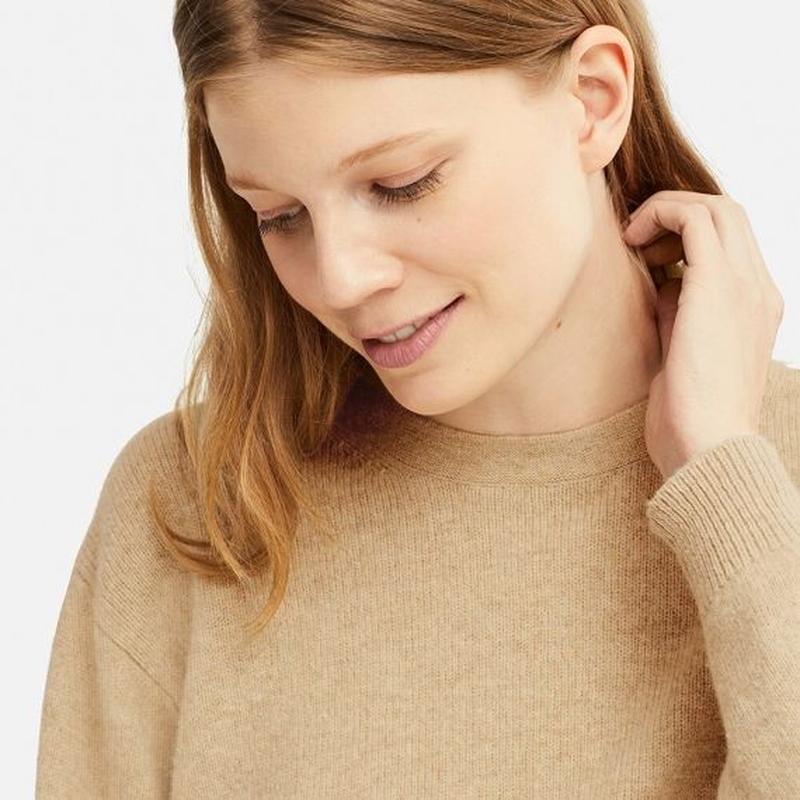 women premium lambswool crew neck sweater