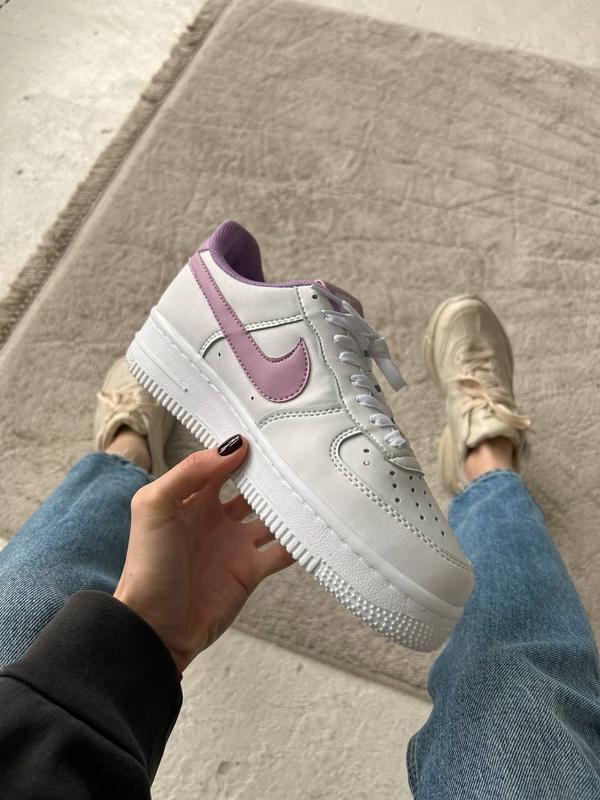 Nike air force 1 low white violet, кроссовки женские найк аир форс ...
