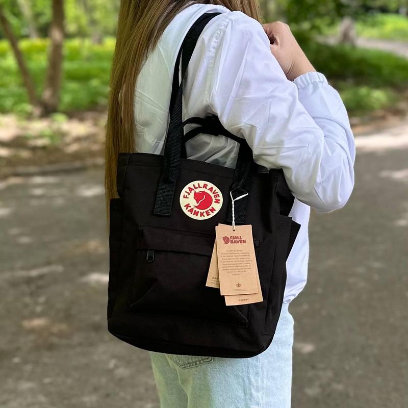 Чорна жіноча сумка-рюкзак шоппер kanken bag, канкен. 8 l — ціна 750 грн ...