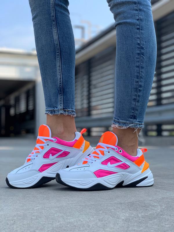 nike tekno pink orange