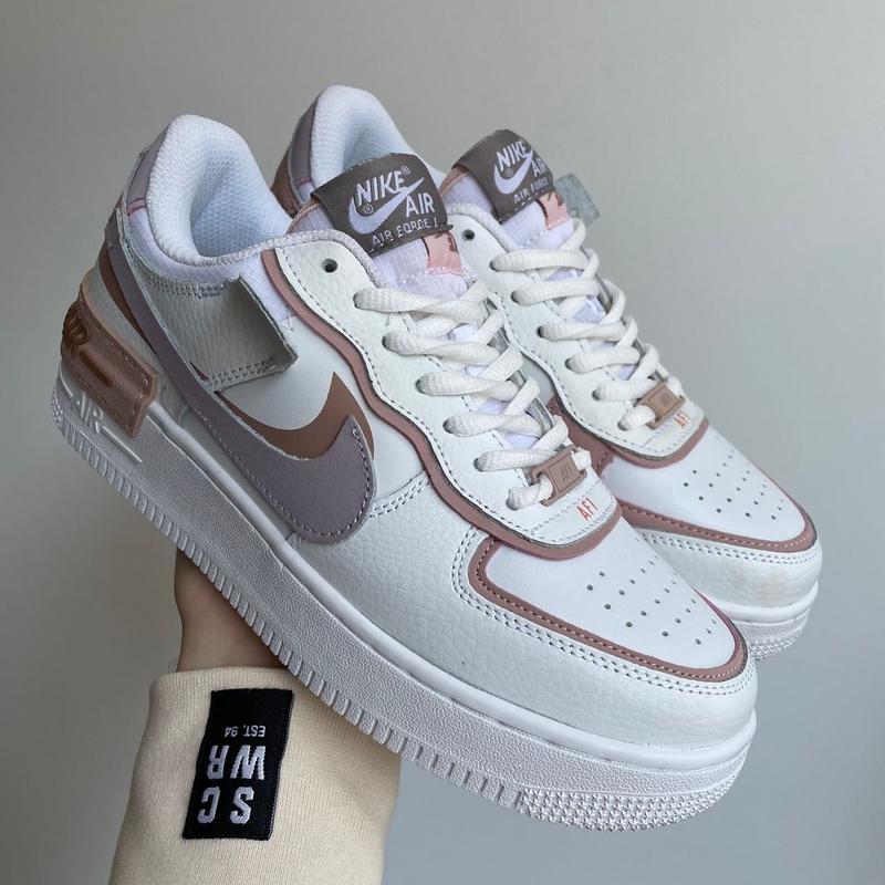 Женские кожаные кроссовки nike air force 1 shadow amethyst#найк — ціна ...