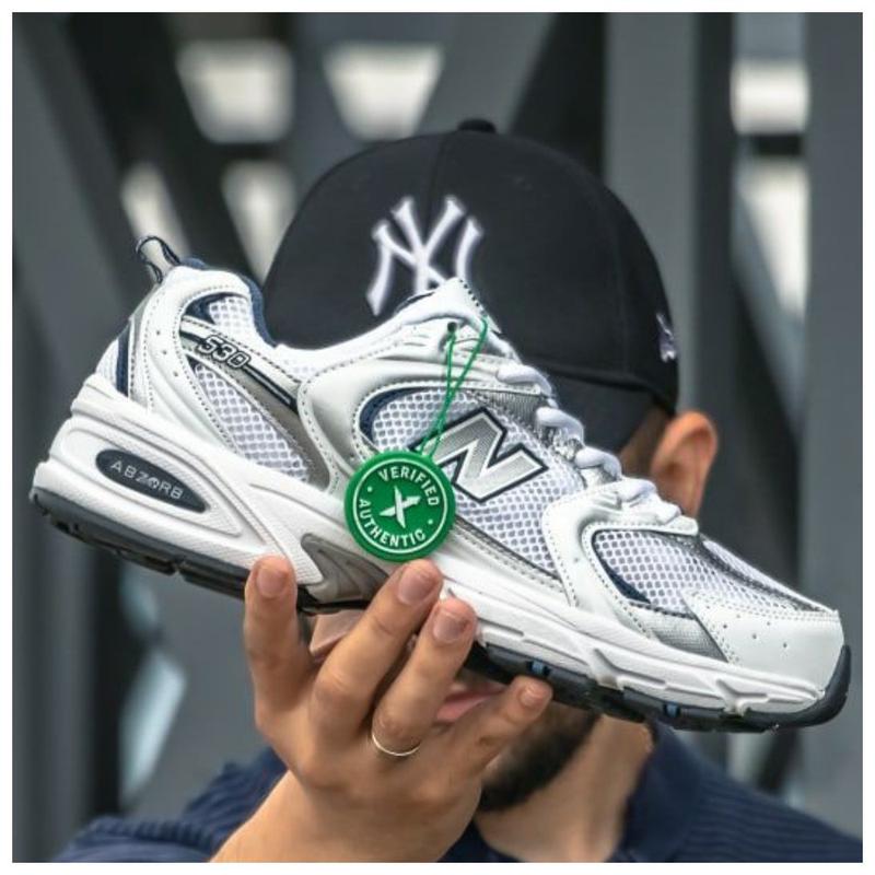 Мужские / женские кроссовки new balance 530 white silver, белые ...