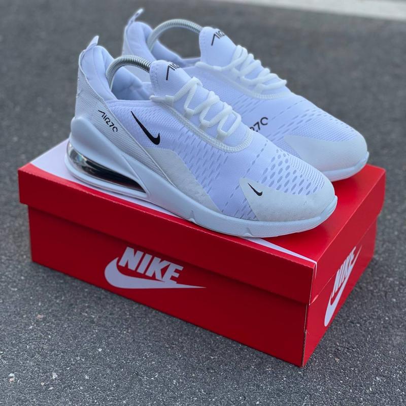 Лёгкие белые кроссовки nike air max 270 в сеточку білі чоловічі ...