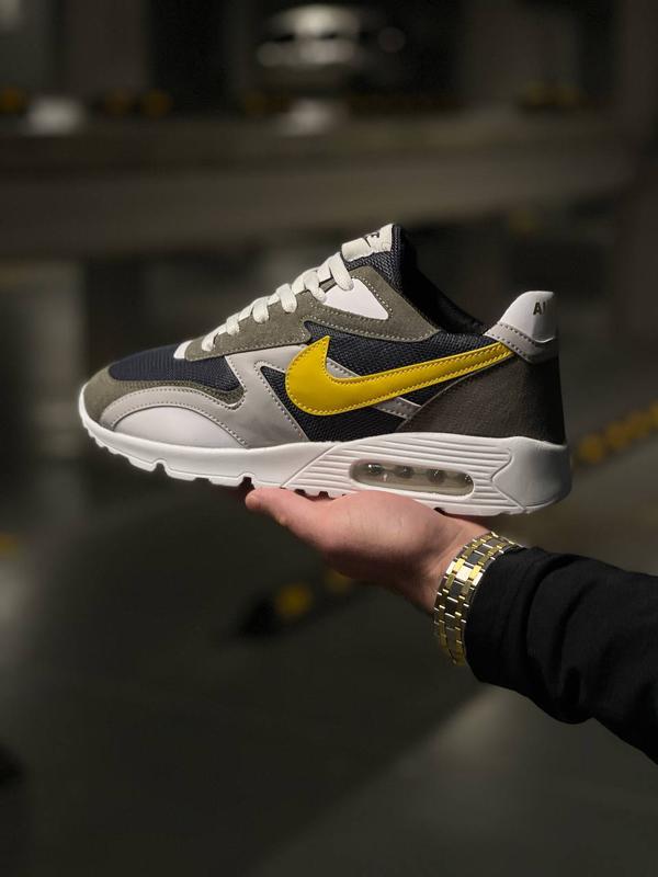 Nike air max grey and yellow best sale