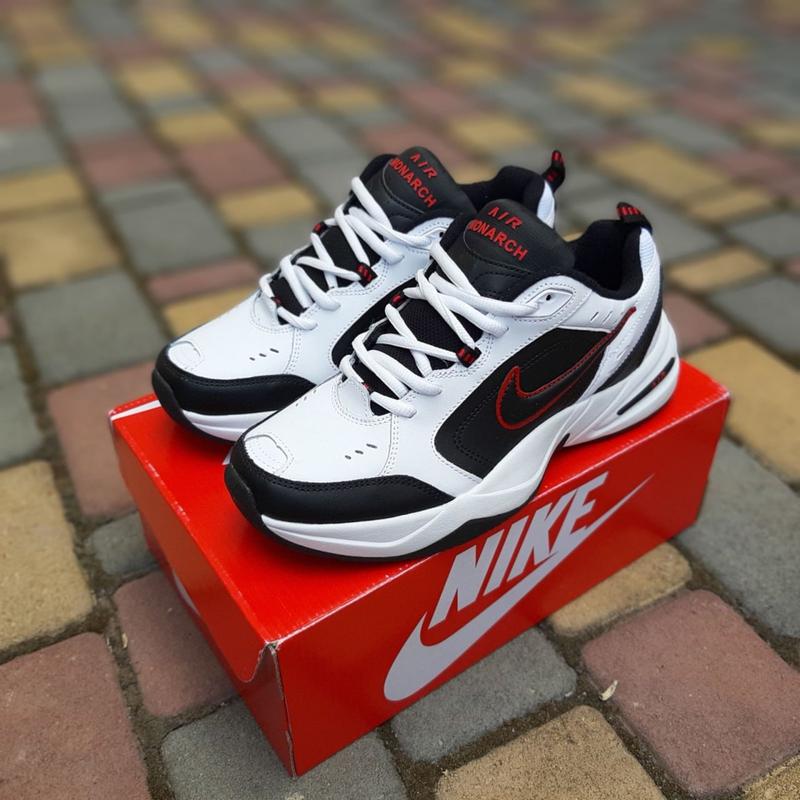 Мужские кожаные черно-белые кроссовки nike air monarch 🆕 найк монарх ...