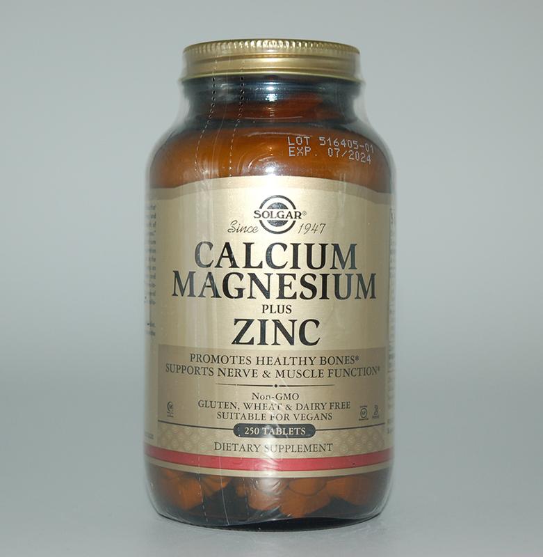 Кальций магний цинк (calcium magnesium zinc), solgar, 250 таблеток ...