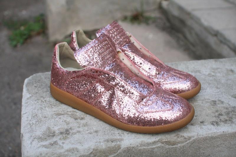maison martin margiela glitter sneakers