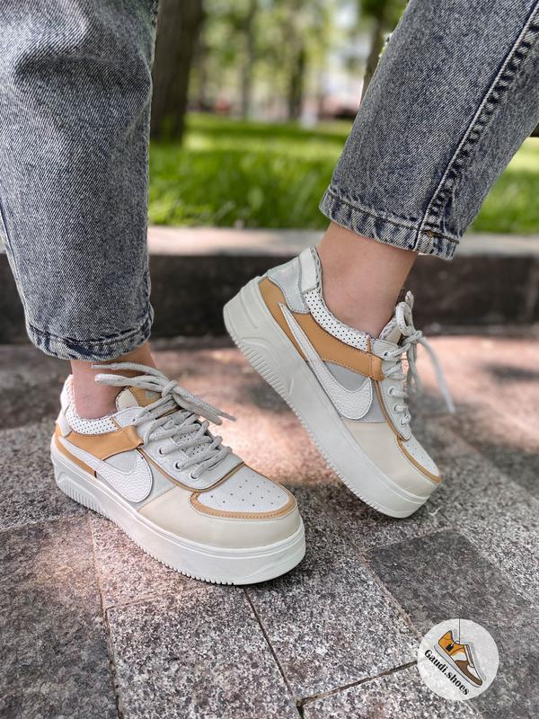 Кроссовки в стиле найк nike из натуральной кожи женские повседневные ...