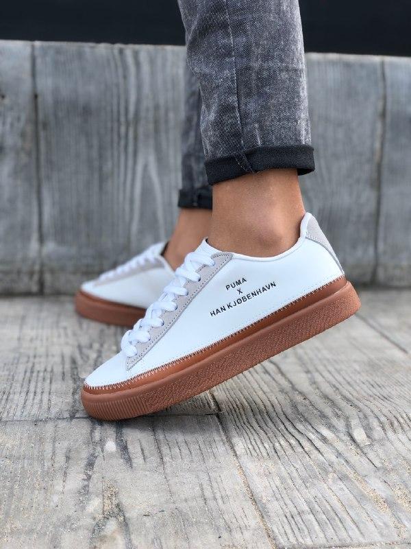 Шикарные женские кроссовки puma clyde stitched x han kjøbenhavn white/gum —  цена 1448 грн в каталоге Кроссовки ✓ Купить женские вещи по доступной цене  на Шафе | Украина #27741737