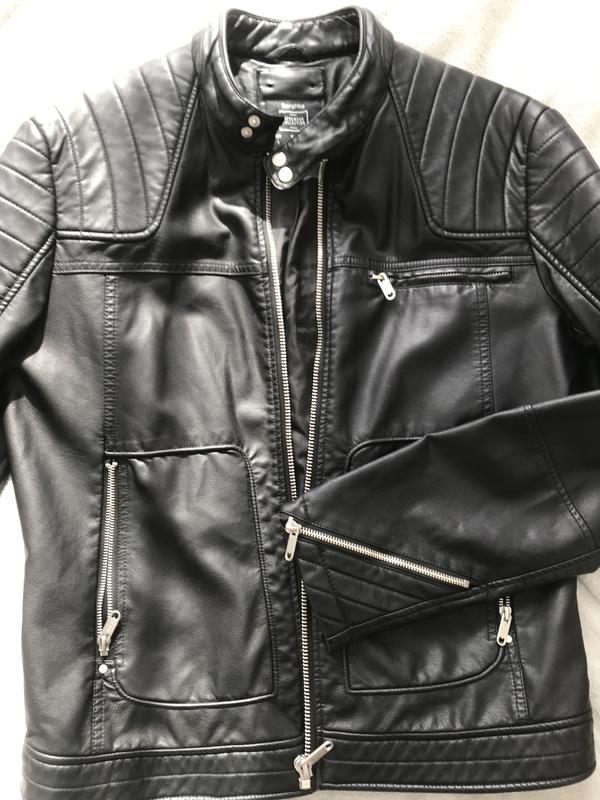 Кожаная куртка мужская bershka l — цена 700 грн в каталоге Куртки ✓ Купить  мужские вещи по доступной цене на Шафе | Украина #27809485