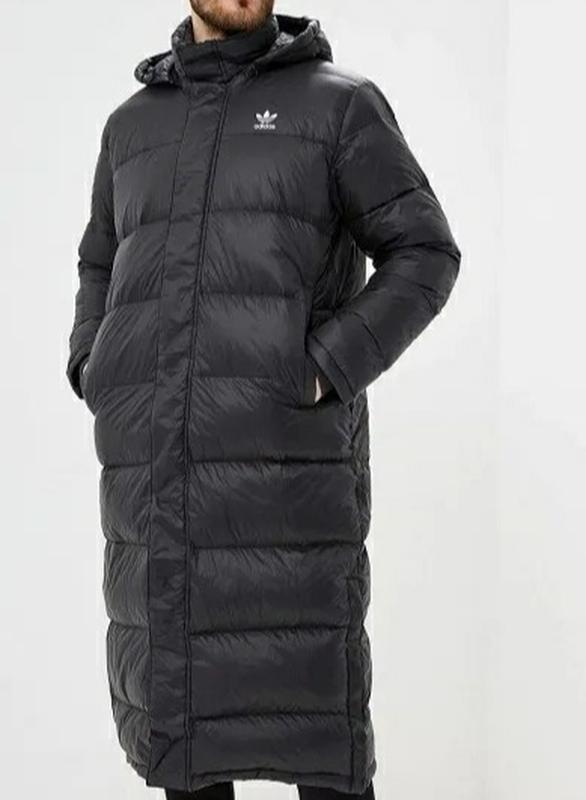 adidas long down jacket men's