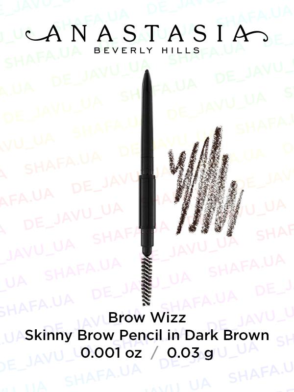 Карандаш для бровей anastasia beverly hills brow wiz skinny pencil dark ...