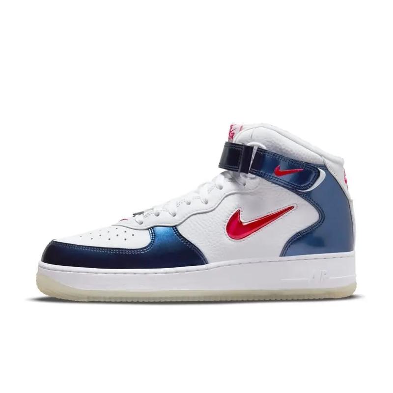 Nike air force 1 store red blue and white