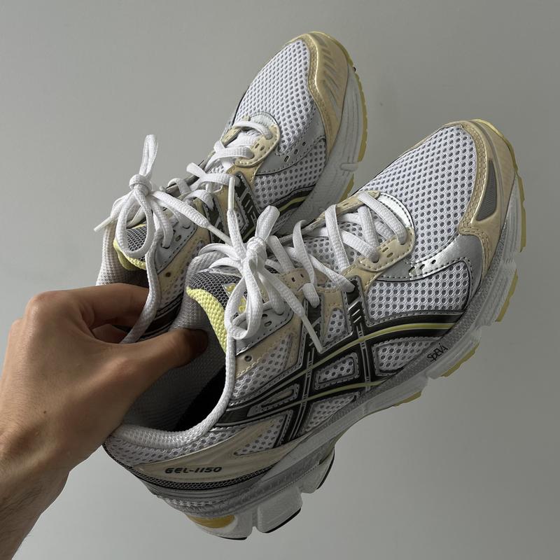 Asics gel1150 silver gold технологічні літні легкі сітка кросівки