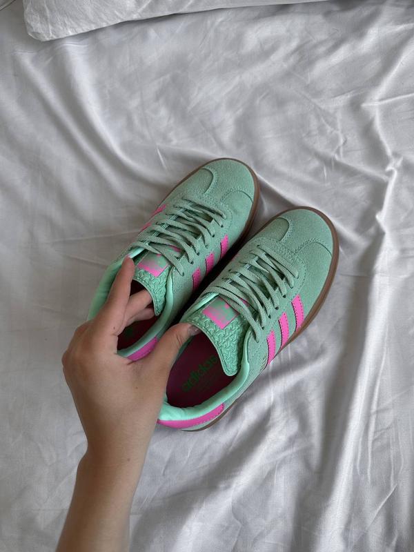 adidas gazelle green pink 2949 125134044