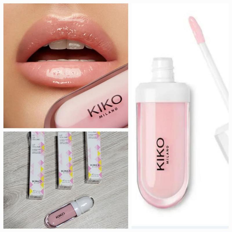 Розовый блеск для губ kiko milano 3d lip volume объемный — цена 470 грн ...