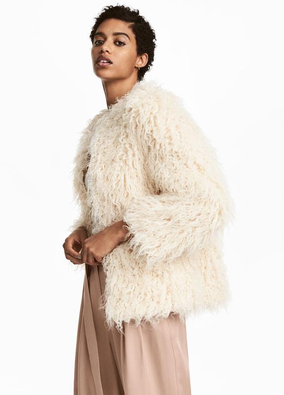 Шуба искусственная белая длинная