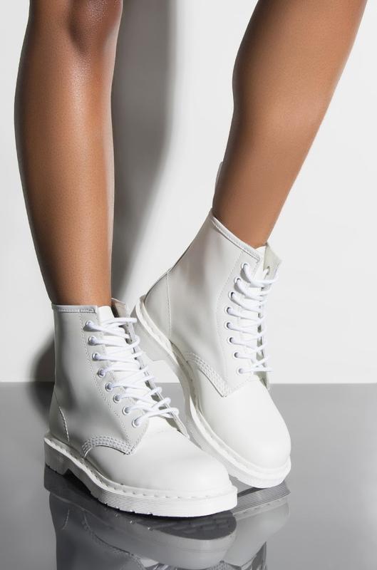 doc martens white mono
