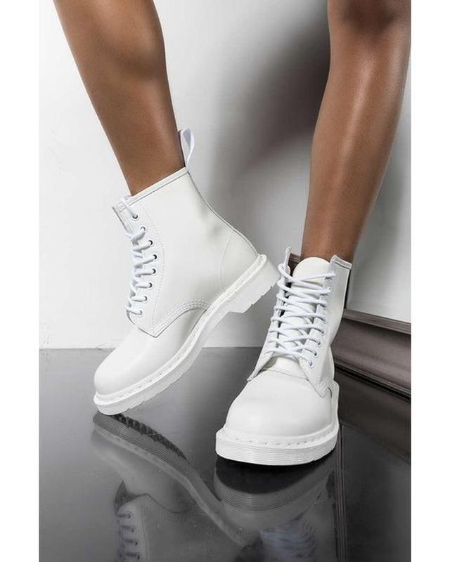 dr martens mono white 1460